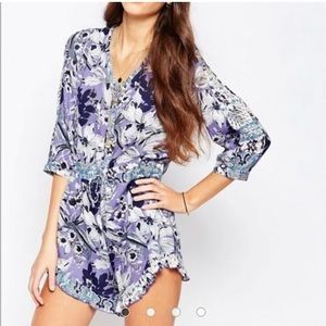 Anthropologie Raga Sweet Escape India Boarder Romper